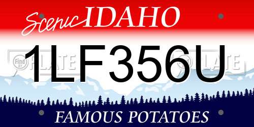 1LF356U Idaho License Plate