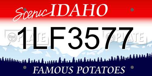1LF3577 Idaho License Plate