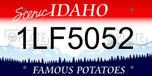 1LF5052 Idaho License Plate