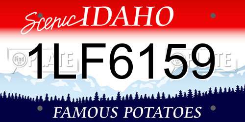 1LF6159 Idaho License Plate