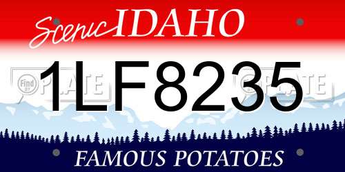 1LF8235 Idaho License Plate