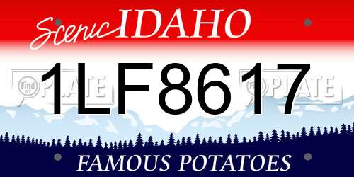 1LF8617 Idaho License Plate