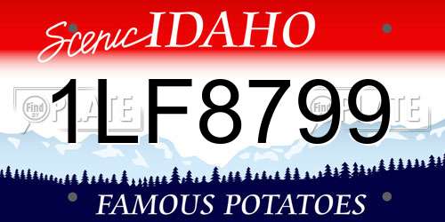 1LF8799 Idaho License Plate
