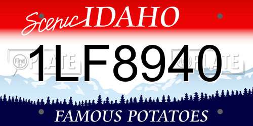 1LF8940 Idaho License Plate
