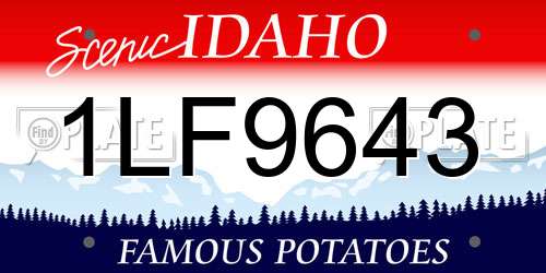 1LF9643 Idaho License Plate