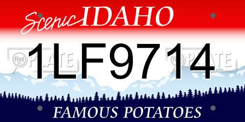 1LF9714 Idaho License Plate