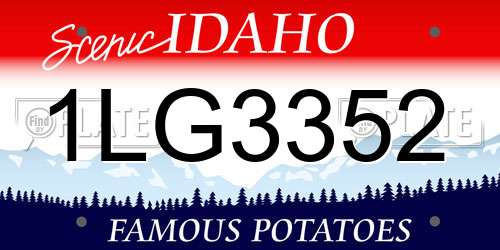 1LG3352 Idaho License Plate