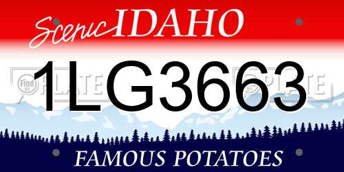 1LG3663 Idaho License Plate