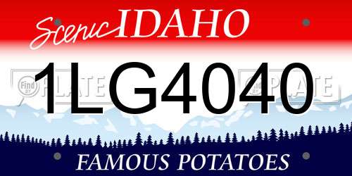 1LG4040 Idaho License Plate