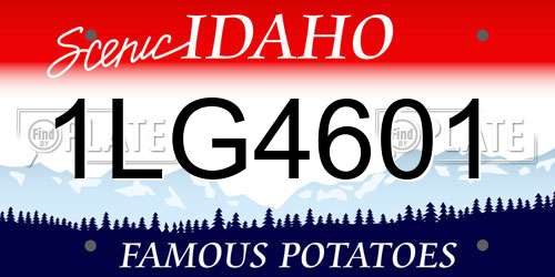 1LG4601 Idaho License Plate