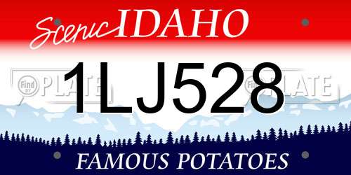 1LJ528 Idaho License Plate