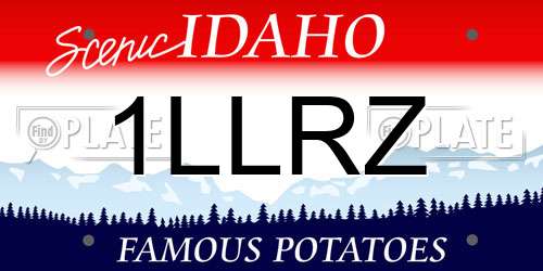 1LLRZ Idaho License Plate