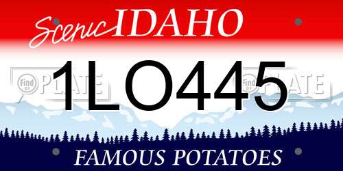 1LO445 Idaho License Plate