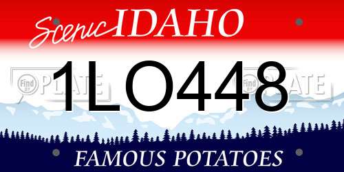 1LO448 Idaho License Plate