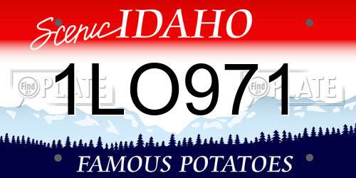 1LO971 Idaho License Plate