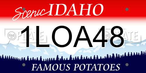 1LOA48 Idaho License Plate