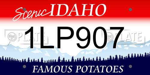 1LP907 Idaho License Plate
