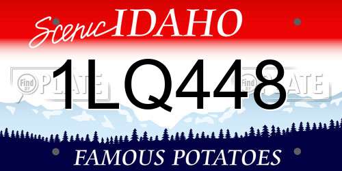 1LQ448 Idaho License Plate