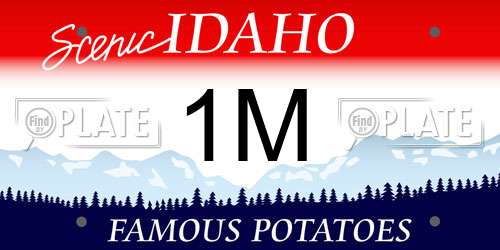 1M Idaho License Plate