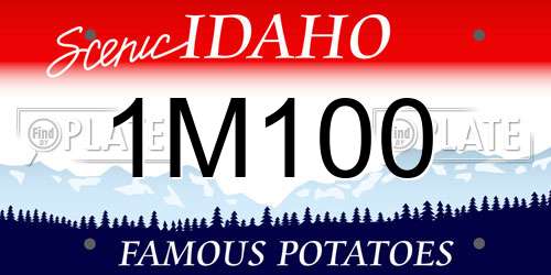 1M100 Idaho License Plate
