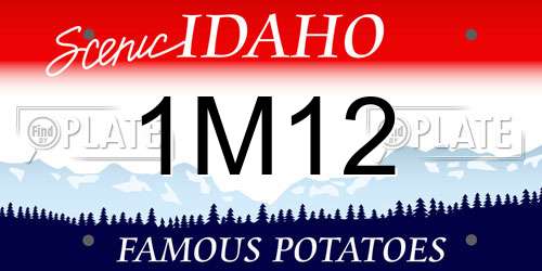 1M12 Idaho License Plate