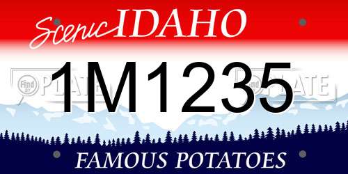 1M1235 Idaho License Plate