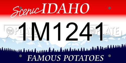 1M1241 Idaho License Plate