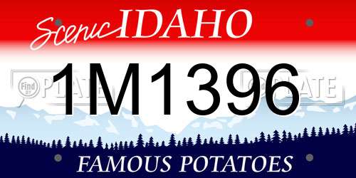 1M1396 Idaho License Plate