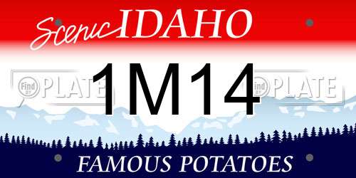 1M14 Idaho License Plate