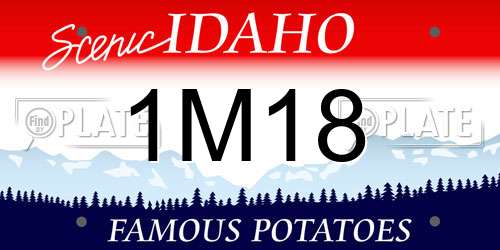 1M18 Idaho License Plate