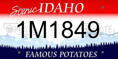 1M1849 Idaho License Plate