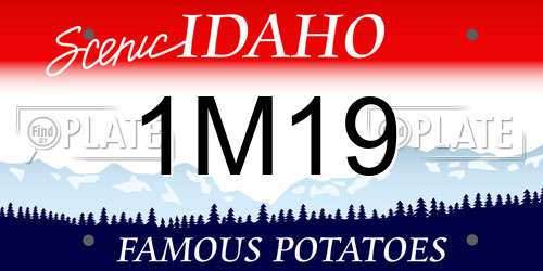 1M19 Idaho License Plate