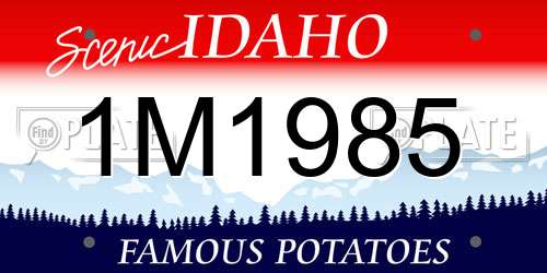 1M1985 Idaho License Plate