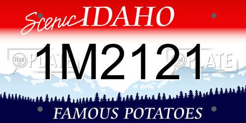1M2121 Idaho License Plate