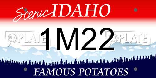 1M22 Idaho License Plate