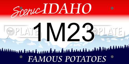 1M23 Idaho License Plate