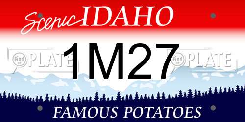 1M27 Idaho License Plate