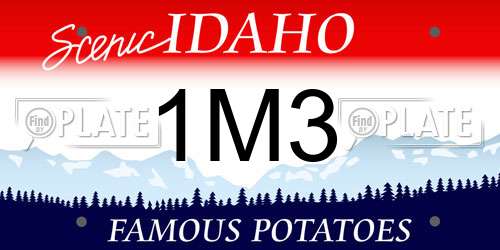 1M3 Idaho License Plate