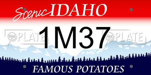 1M37 Idaho License Plate