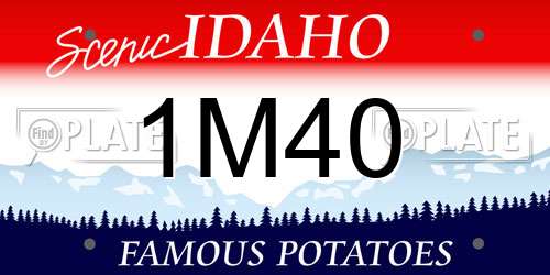 1M40 Idaho License Plate