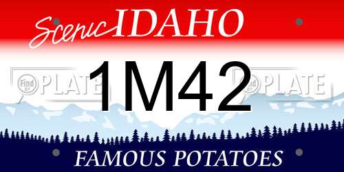 1M42 Idaho License Plate