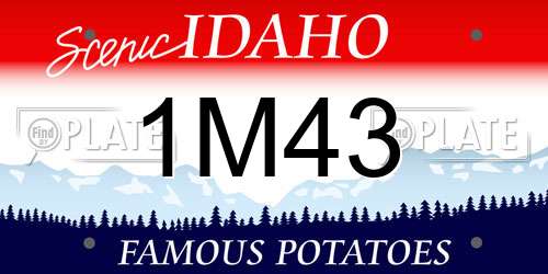 1M43 Idaho License Plate