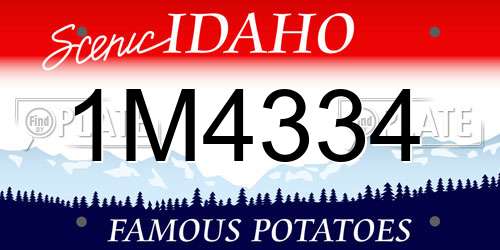 1M4334 Idaho License Plate