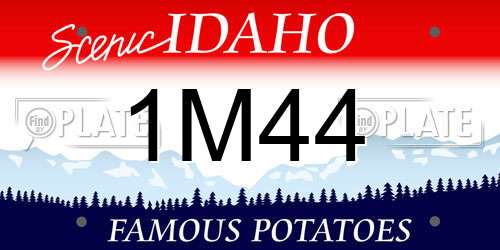 1M44 Idaho License Plate