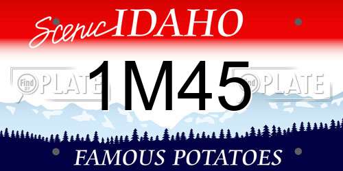 1M45 Idaho License Plate