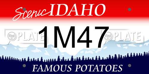 1M47 Idaho License Plate