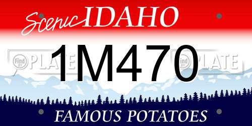 1M470 Idaho License Plate