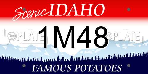 1M48 Idaho License Plate