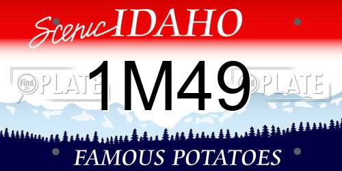 1M49 Idaho License Plate
