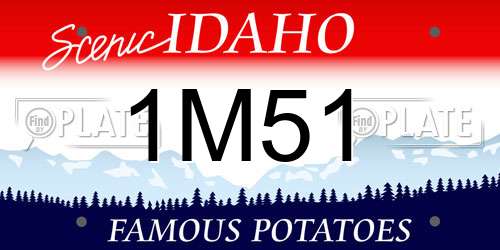 1M51 Idaho License Plate